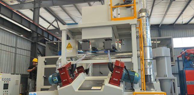 松江板材除锈强化，通过式抛丸机应用案例