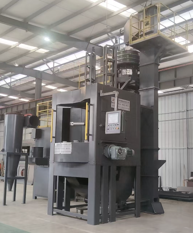 松江转盘式喷砂机 提升圆形工件处理效率